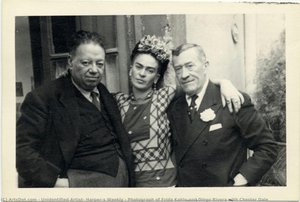 Photograph Of Frida Kahlo And Diego Rivera With Chester Dale — Unidentified Artist, Harper's Weekly