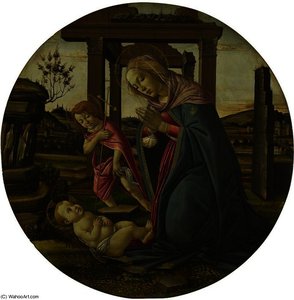 La Vergine Col Bambino E San Giovanni Battista — Sandro Botticelli
