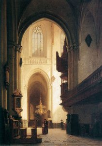 Hooglandse Kerk Leiden Sun — Johannes Bosboom
