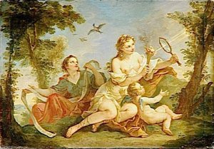 La Beaute Rallume Le Flambeau De L'amour — Charles-joseph Natoire