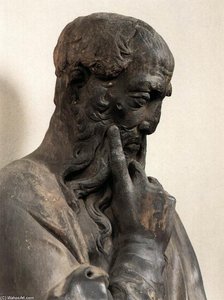 Bearded Prophet (detail) — Donatello
