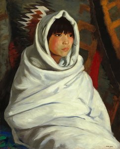Indian Girl In White Blanket — Robert Henri