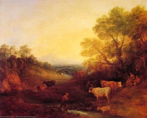 Landscape With Cattle — Thomas Gainsborough