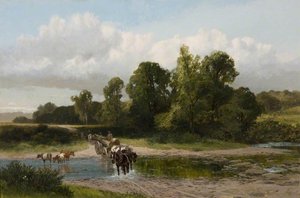 A Ford On The Whiteadder, Berwickshire — James Peel