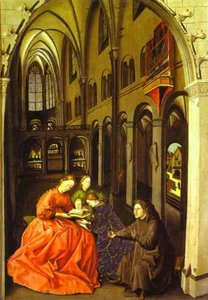 Madonna And Saints In A Church — Konrad Witz