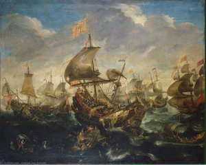 Sea Battle — Andries Van Eertvelt