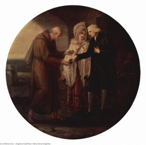 The Monk From Calais — Angelica Kauffmann (maria Anna Angelika)