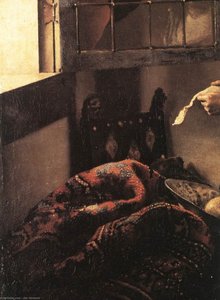 Girl Reading A Letter At An Open Window (detail) — Johannes Vermeer