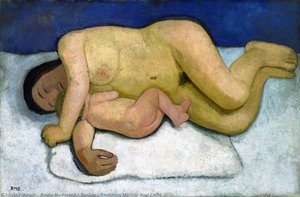 Reclining Mother And Child — Paula Modersohn-becker