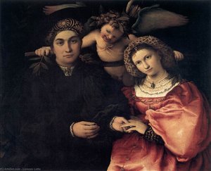 Marsilio Cassotti And His Bride Faustina — Lorenzo Lotto