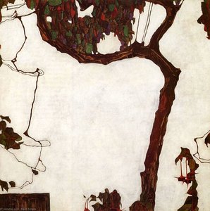Árbol Otoñal Con Fuchsias — Egon Schiele