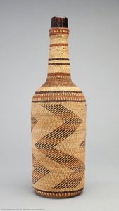 Basketry Covered Bottle — Karok