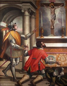 St. John Gualbert And The Killer Of His Brother Before The Crucifix Of San Miniato — Alessandro Pieroni