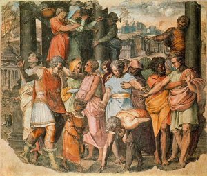 Tarquin The Proud Founded The Temple Of Jupiter Capitoline — Perino Del Vaga (piero Buonaccorsi)