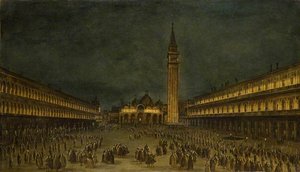 A Night Procession In The Piazza San Marco — Francesco Lazzaro Guardi