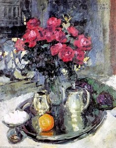 Roses And Violets — Konstantin Alexeievitch Korovin