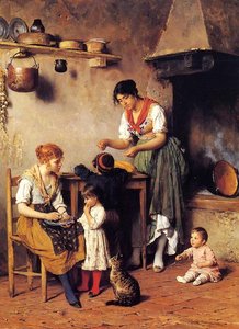 Mother's Little Helper — Eugen Von Blaas