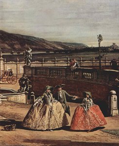 The Imperial Summer Residence, Courtyard — Bernardo Bellotto