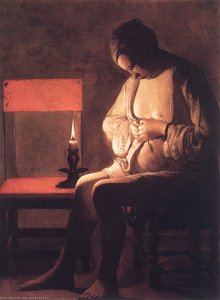 Die Frau Beim Stehlen Von Läusen — Georges De La Tour