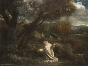 Landscape With A Saint In Ecstasy — Da Pier Francesco Mola