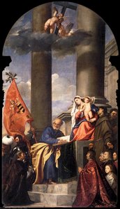 Madonna With Saints And Members Of The Pesaro Family — Titian