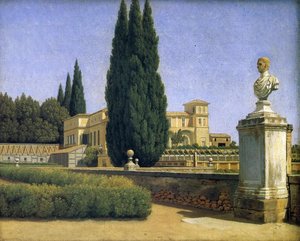 In The Gardens Of The Villa Albani — Кристофер Вилхелм Екерсберг