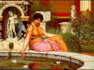 A Lily Pond — R.b.a John William Godward