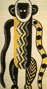 Die Erschaffung Des Weltaffen Zeichnung Von Kostüm — Fernand Léger