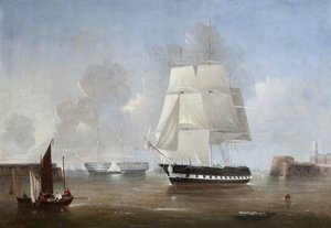 Shipping At A Harbour Entrance — Frederick J Tudgay