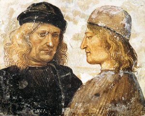 Self-portrait With Niccolò D'angeli Franceschi — Luca Signorelli