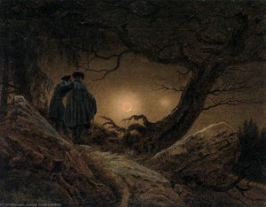 Two Men Contemplating The Moon — Caspar David Friedrich