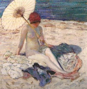 Nude On The Beach — Frederick Carl Frieseke