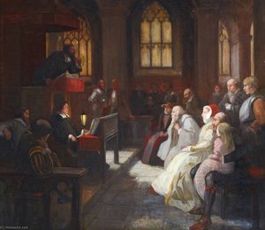 John Knox Preaching In St Giles Cathedral To A Congregation Comprising Mary, Queen Of Scots And Other Noble Personages — Robert Burns