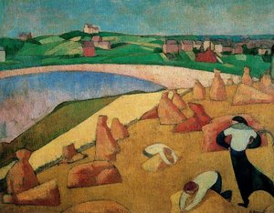 Harvest On The Edge Of The Sea — Émile Bernard