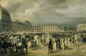Napoleon Reviewing The Guard In The Place Du Carrousel — Emile Jean Horace Vernet