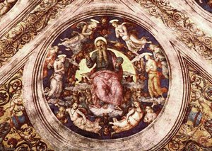 God The Creator And Angels — Pietro Perugino (pietro Vannucci)