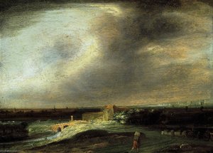 Landscape With A Distant Town — Philips De Koninck