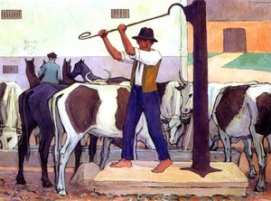 Watering Cattle, Poland — Robert Polhill Bevan