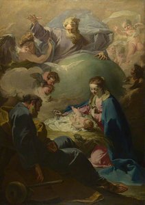 The Nativity With God The Father And The Holy Ghost — Giovanni Battista Pittoni The Younger