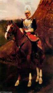 Equestrian Portrait Of S.m. Alfonso Xiii — Josep Cusachs I