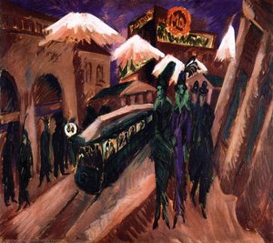 Leipziger Straße Mit Elektrischer Bahn — Ernst Ludwig Kirchner