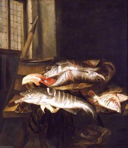 Interior With Still Life Of Fish — Abraham Hendricksz. Van Beyeren