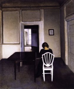 Interior With Ida In A White Chair — Vilhelm (hammershøi)hammershoi