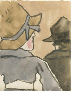 Two Hatted Women In Church — Gwen John