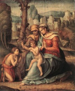 Madonna With Christ Child, Saint Elizabeth And Saint John The Baptist — Il Bacchiacca