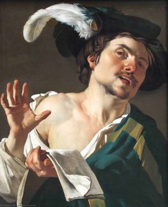 Young Man Singing — Dirck Van Baburen