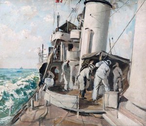 Sketch For '27 Knots Hms 'melampus'' — Philip Connard