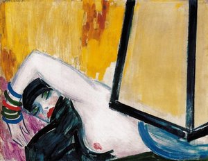 Nude With Blue Lamp — János Vaszary