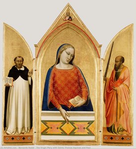 La Vergine Maria Con I Santi Tommaso D'aquino E Paolo — Bernardo Daddi