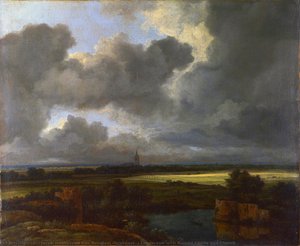 Landscape With Ruined Castle And Church — Jacob Van Ruisdael